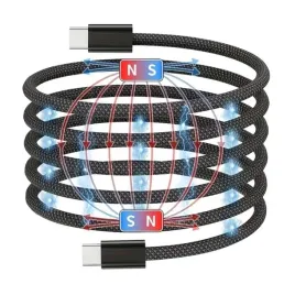 kabel-magnetyczny-nylon-usb-c-do-usb-c-typ-c-pd-66w-samozwijajacy-1m-100cm