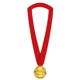 medal-zwyciezca-naszyjnik-zloty-czerwona-wstazka