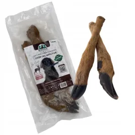 doggy-village-noga-z-jelenia-dv-7509-naturalny-gryzak-z-futrem-250-g