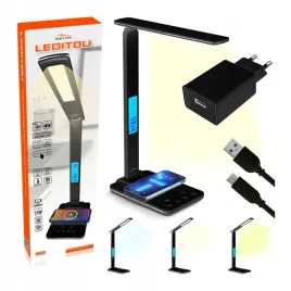 lampka-leditou-media-tech-biurkowa-z-ladowaniem-qi-15w-zegar-budzik-czarna