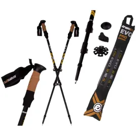 Zdjęcie produktu KIJE NORDIC WALKING W POKROWCU EVO ENERO PRO CZARNY MAT składane