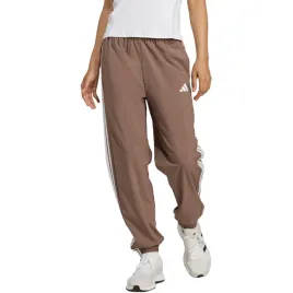 spodnie-damskie-adidas-train-essentials-3-stripes-woven-brazowe-jy2168