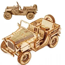 puzzle-3d-jeep-wojskowy-robotime-drewniany