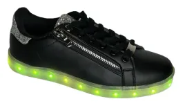 czarne-buty-led-srebrny-brokat-suwak-podswietlane-usb-rozmiar-40