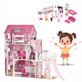 drewniany-domek-dla-lalek-ecotoys-z-mebelkami