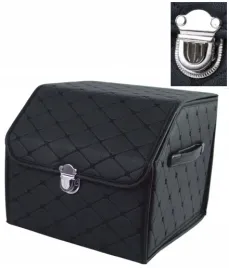 skrzynia-organizer-samochodowy-bagaznika-twarda-skorzana-czarna-34x30x30cm
