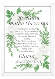 podziekowanie-ramka-prezent-dla-matki-chrzestnej-na-komunie-w-ramce