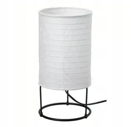 ikea-strandad-lampa-stolowa-nocna-bialy-klosz-czarna-podstawa