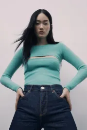 zara-mietowy-dopasowany-dzianinowy-top-tuba-m-98011