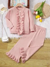 shein-rozowy-dzianinowy-komplet-sweter-na-guziki-spodnie-flary-5y-94944