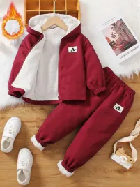 shein-bordowy-ocieplany-komplet-kurtka-z-kapturem-spodnie-5y-60168