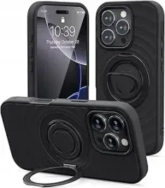 czarne-etui-do-iphone-a-16-pro-max-obracajacy-sie-pierscien-360-z-magsafe