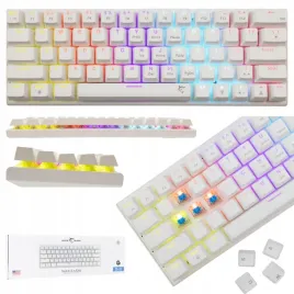 biala-klawiatura-mechaniczna-gamingowa-60percent-podswietlana-led-mala-blueswitch