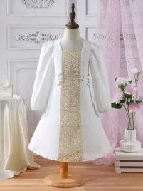 shein-biala-dziecieca-sukienka-z-zoltym-wzorem-wiazania-4y-89989