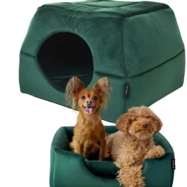 legowisko-zielone-dla-psa-kota-budka-2w1-domek-48x48cm-poslanie-antyposlizg