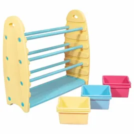 regal-plastikowy-na-zabawki-king-zolty