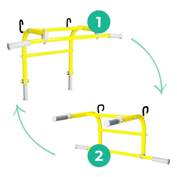 drazek-do-podciagania-2w1-next-basic-zolty-sposob-montazu-do-sciany-sufitu