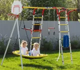 plac-zabaw-do-ogrodu-fitness-basic-zolty-stan-nowy