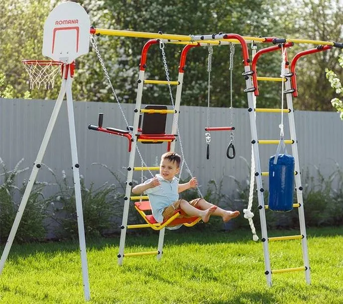 plac-zabaw-do-ogrodu-fitness-basic-zolty-wiek-dziecka-3-lata