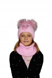 czapka-zimowa-dla-dziewczynki-komin-zestaw-pompon-miki-cyrkonie