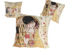 poduszka-z-wypelnieniem-suwak-g-klimt-pocalunek-kremowe-tlo-carmani