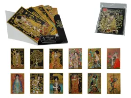 kpl-12-pocztowek-w-ozdobnej-teczce-g-klimt-mix-wzorow-carmani