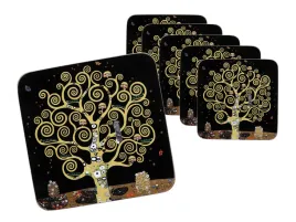 kpl-6-podkladek-korkowych-g-klimt-drzewo-zycia-carmani