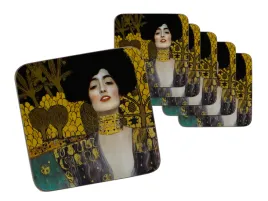 kpl-6-podkladek-korkowych-g-klimt-judyta-carmani
