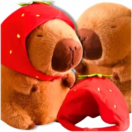 maskotka-kapibara-truskawka-pluszak-przytulanka-czapka-2w1-dla-dzieci-25-cm
