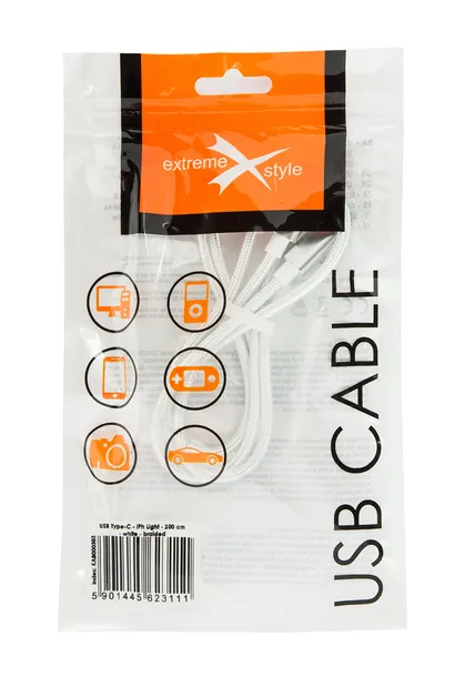 kabel-pleciony-pd-usb-typ-c-iphone-lightning-2m-bialy