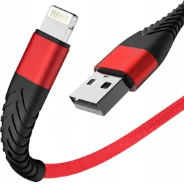 kabel-spider-wzmocniony-iphone-lightning-3m-czerwony