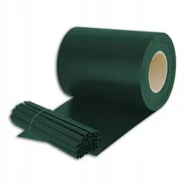 tasma-ogrodzeniowa-19-cm-x-35-m-zielona-450-g-m-w-zestawie-20-klipsow