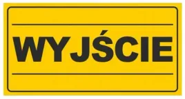 tablica-pcv-napis-wyjscie-tabliczka-zolta