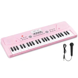 keyboard-dla-dziewczynki-49-klawiszy-akumulator-mikrofon-kd49p-max-rozowy