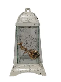 znicz-kapliczka-w-kolorze-ecru-z-zlota-roza-30-cm