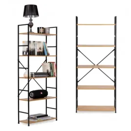 regal-drewniany-loft-modernhome-5-polek-mdf-metal-stabilny