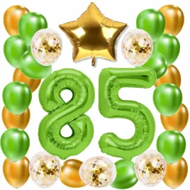 zestaw-balony-85-urodziny-zielony-zloty-limonkowy-85-rocznica-slubu-100-cm