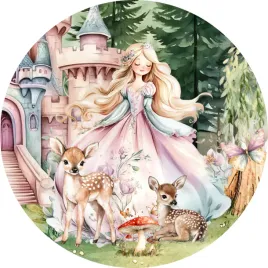 naklejka-na-scianei-dla-dzieci-ksiezniczka-sarenki-w-magicznym-lesie-100cm