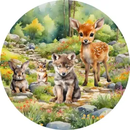 naklejka-na-sciane-lesni-przyjaciele-na-polanie-wilk-sarenka-zajaczek-100cm