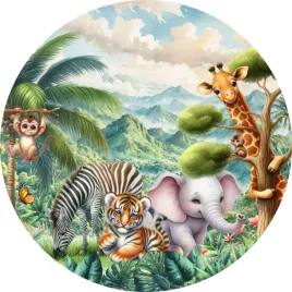 naklejka-na-sciane-dla-dzieci-wesole-zwierzatka-z-dzungli-safari-las-100cm