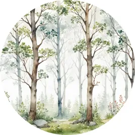 naklejka-na-sciane-malowany-las-we-mgle-lesny-krajobraz-piekne-drzewa-100cm