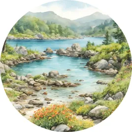 naklejka-na-sciane-las-magia-lasu-akwarelowy-pejzaz-z-potokiem-drzewa-100cm