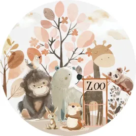 naklejka-na-sciane-slodkie-zwierzatka-w-zoo-dzungla-safari-pastele-100cm
