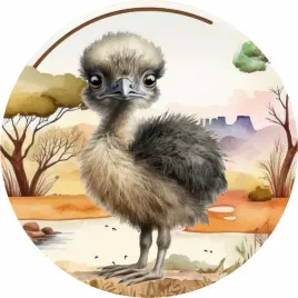 naklejka-na-sciane-safari-tropiki-sawanna-maly-strus-100cm