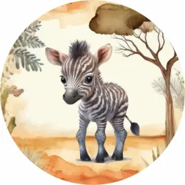 naklejka-na-sciane-safari-tropiki-sawanna-mala-zebra-100cm