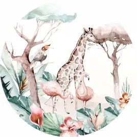 naklejka-na-sciane-safari-dzungla-monstera-flanmingi-zyrafa-sawanna-100cm