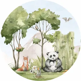 naklejka-na-sciane-las-drzewa-panda-lis-wiewiorka-nietoperz-ptak-100cm