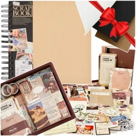 album-do-zdobienia-scrapbookingu-zestaw-kreatywny-naklejki-notes-vintage