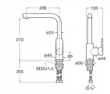 roca-cala-bateria-kuchenna-stojaca-chrom-a5a836ec00-stan-nowy