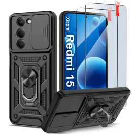 etui-pancerne-czarne-slide-do-xiaomi-redmi-15-4g-or-5g-wzmacniane-2x-szklo